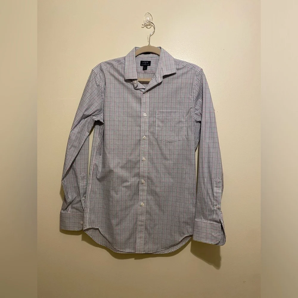J. Crew THOMSON Blue and White Checkered Button Down Shirt. Size S